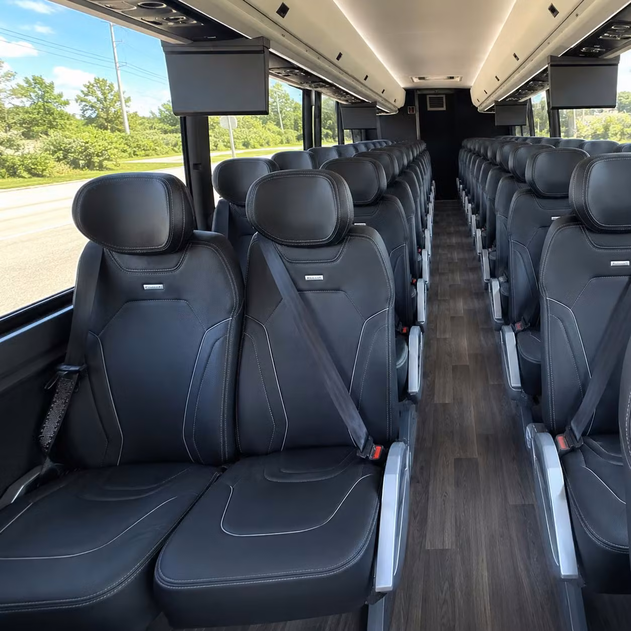 st george charter bus rental interior